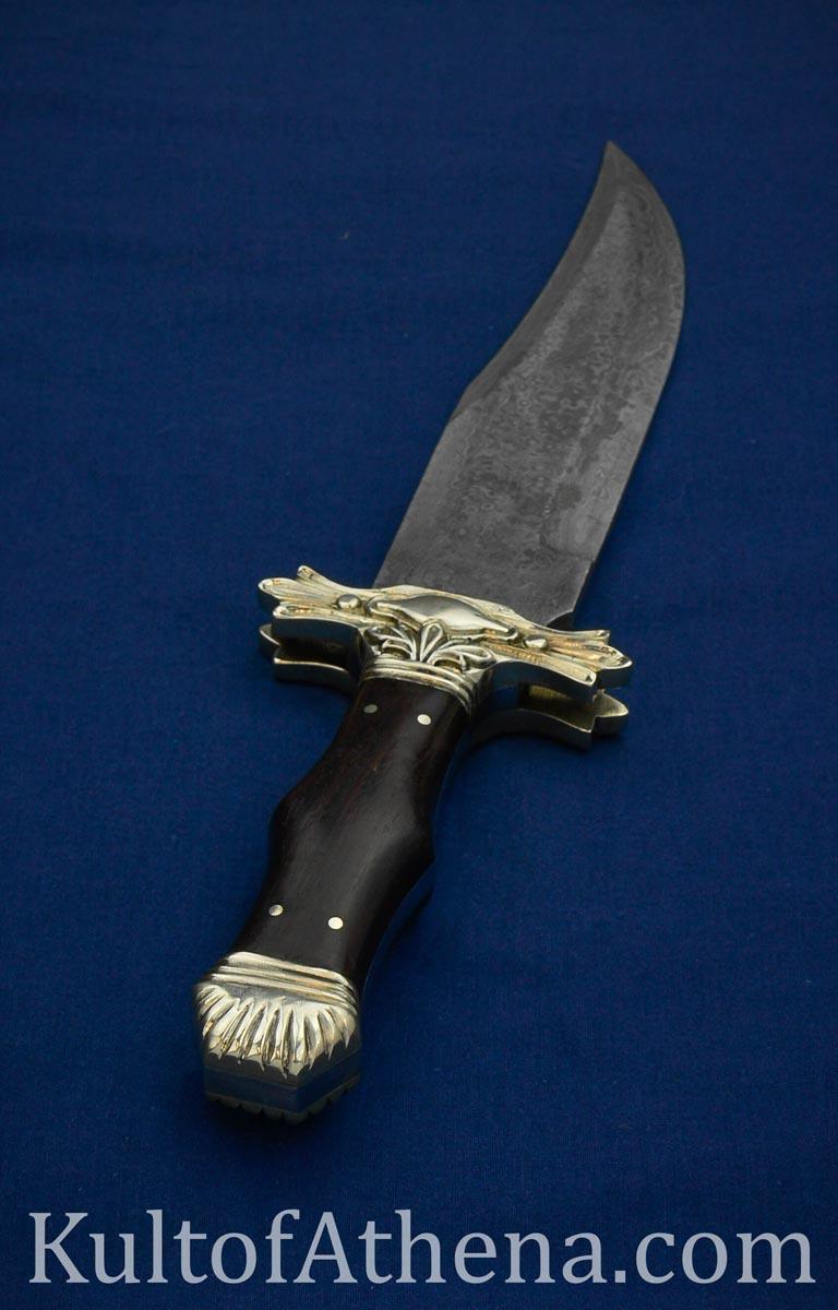 Coffin Hilt Bowie with Damascus Blade - Kult of Athena