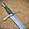 Valiant Armoury Craftsman Series - Short Leaf Blade Sword with Scabbard - Green