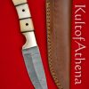 Devil's Edge - Damascus Blade Bone Grip Hunting Knife