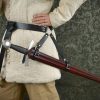 Medieval Hanging Sword Belt - Brown - Deepeeka