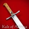 Landsknecht Emporium- Gottfried Messer with Thick Blunt Training Blade - Beech Grip