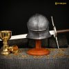 Mythrojan Medieval Wooden Helmet Stand