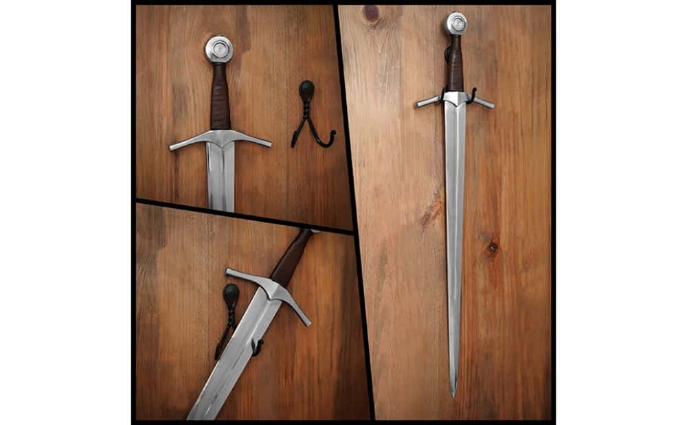 Mythrojan - Heavy Sword Wall Mount in Forged Black Finish