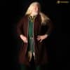 Mythrojan Embroidered Klappenrock Woolen Viking Coat: Hedeby/Haithabu Jarl Kaftan LARP Wool-Brown