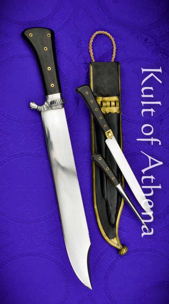 Lord of Battles - Viking Hand Forged Iron Knife with Genuine Leather Sheath  - Kult of Athena %