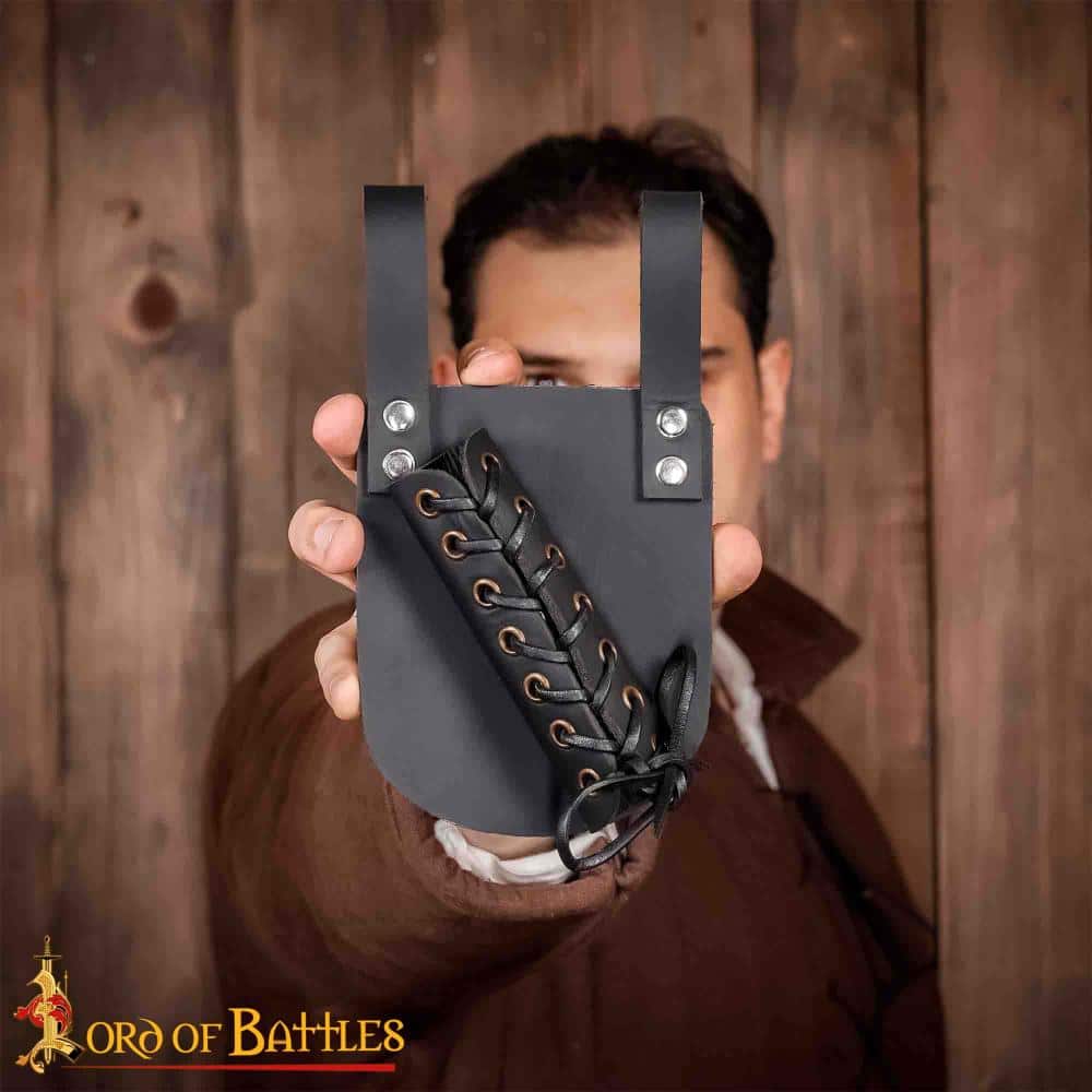 Lord of Battles - Black Leather Double Wrap Sword Belt