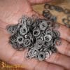 DFNM 1 kg Loose Chainmail Rings - Mild Steel Dome Riveted Flat Rings with  Rivets 18 Gauge /